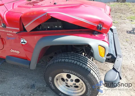 1997 Jeep Wrangler Sport из США, поврежденный, VIN 1J4FY19S3VP425119